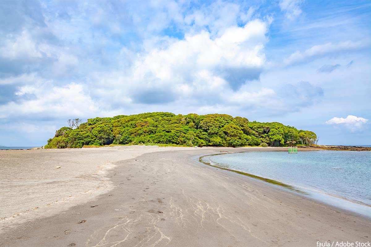 千葉で自然を感じられる観光地「沖ノ島海水浴場」
